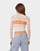 EDIKTED Addison Sheer Lace Two Piece Top image number 4