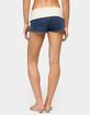 EDIKTED Contrast Foldover Denim Micro Shorts image number 3
