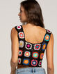 LE LIS Granny Square Womens Crochet Tank Top image number 3