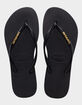 HAVAIANAS Slim Logo Metallic Womens Flip Flops image number 1