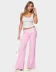 EDIKTED Meshey Striped Fold Over Pants image number 4