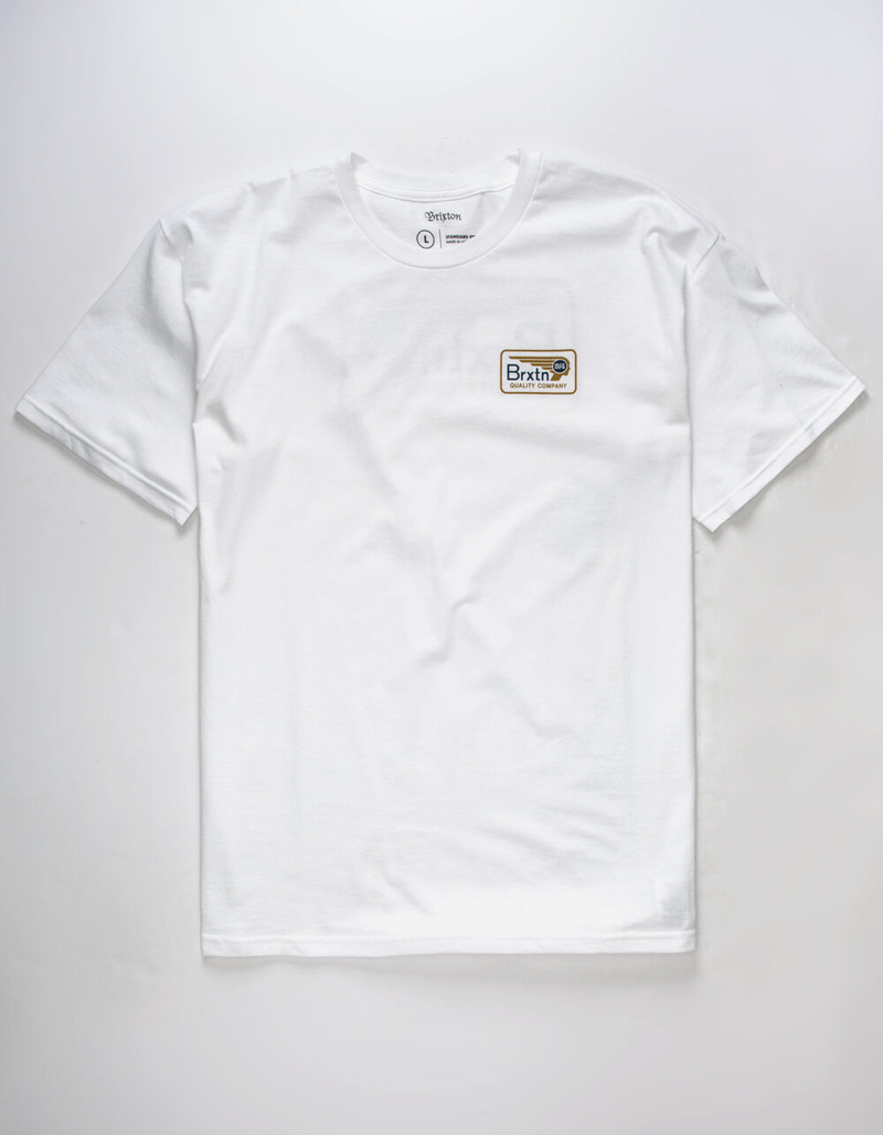 BRIXTON Messenger White Mens T-Shirt image number 1