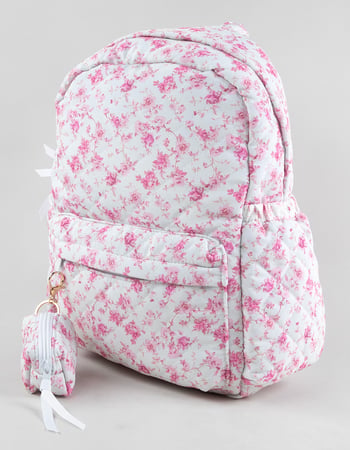 TILLYS Quilted Floral Backpack Alternative Image