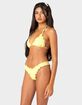 EDIKTED Golden Ruffle Edge Triangle Bikini Top image number 3