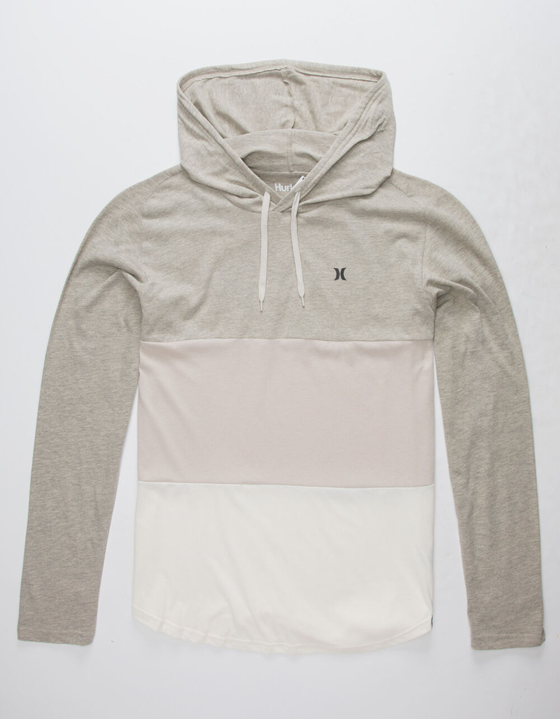 HURLEY Triblock Khaki Mens Lightweight Hoodie image number 0