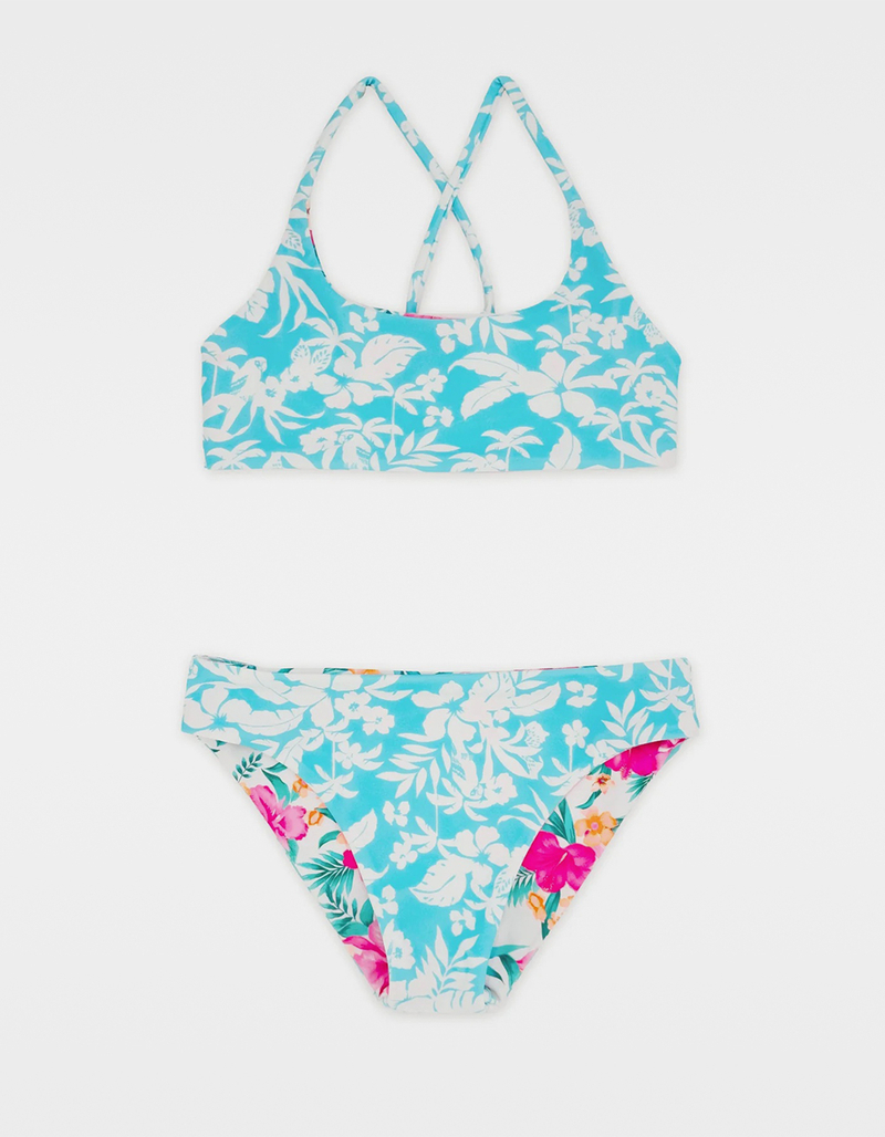 FEATHER 4 ARROW Paradise Cove Girls Reversible Bralette Bikini Set image number 1