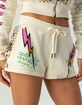 ED HARDY Rhinestone Panther Womens Sweat Shorts image number 2