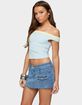 EDIKTED Strada Contrast Off Shoulder Top image number 2