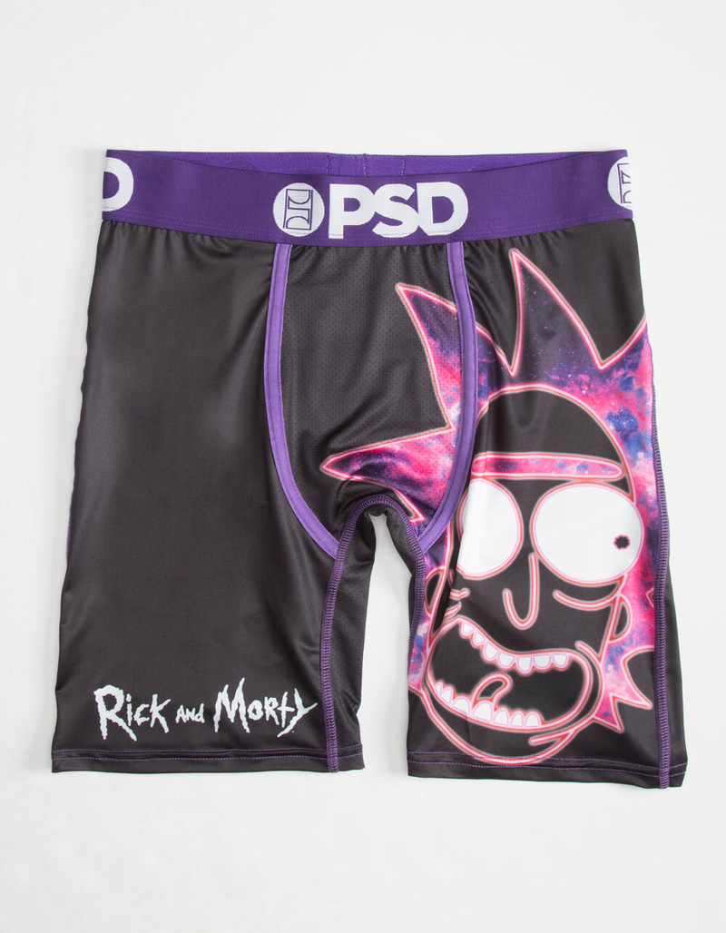 PSD Rick and Morty Purple Space Mens Boxer Briefs image number 0