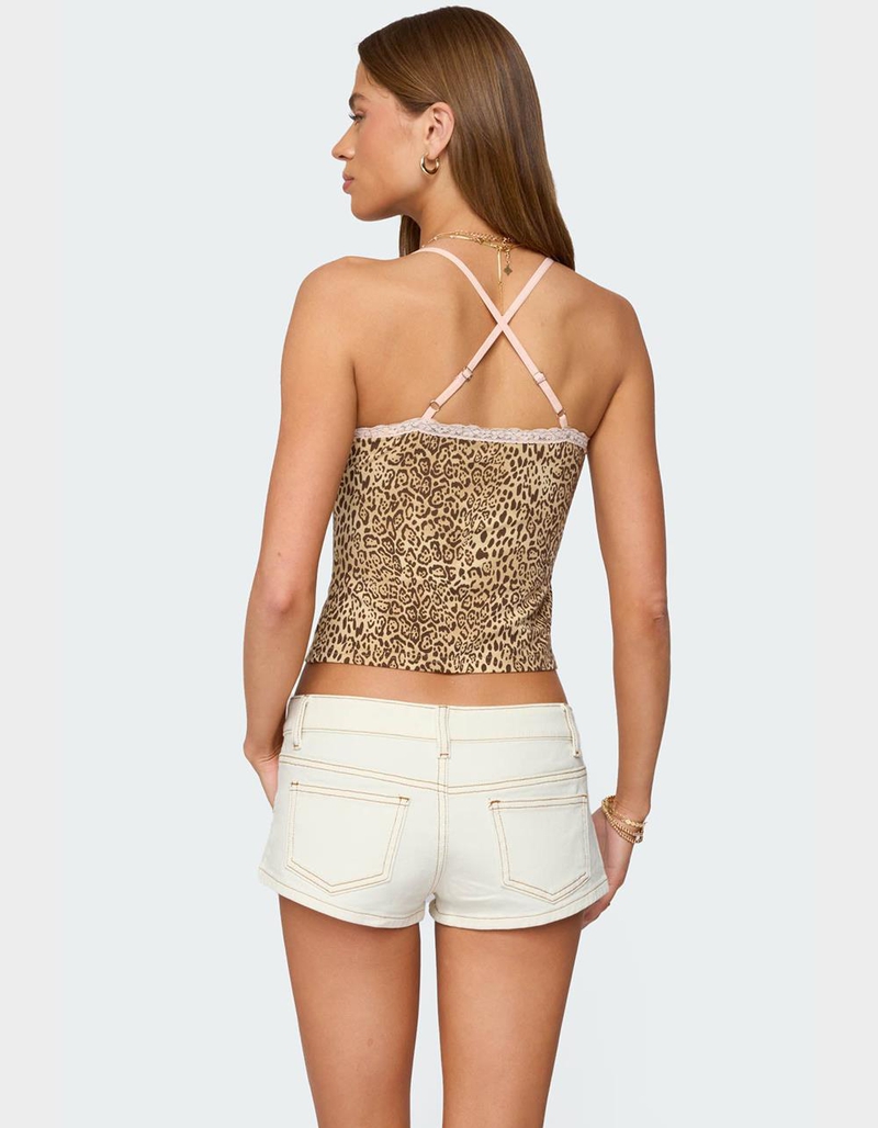 EDIKTED Gal Leopard Print Tank Top image number 3