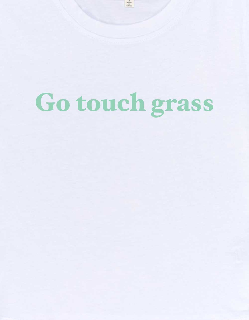 OUTSIDE Touch Grass Womens Baby Tee image number 2