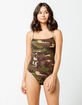 FULL TILT Ribbed Camo Bodysuit image number 1