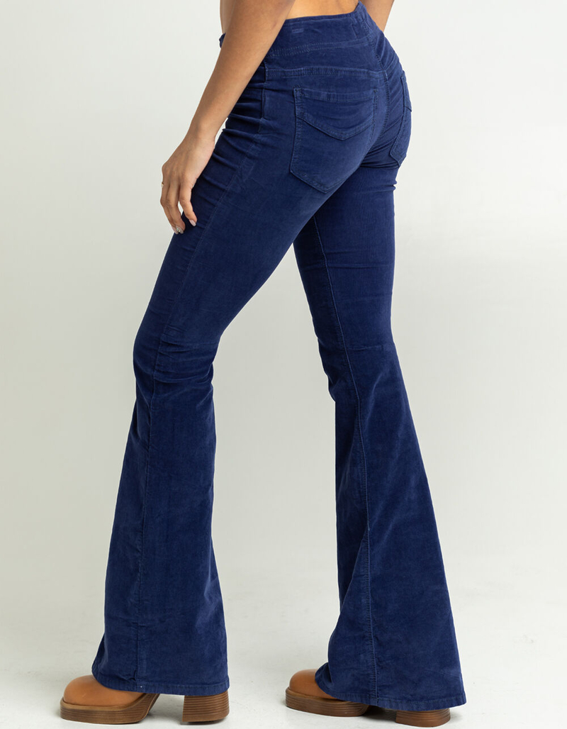 FREE PEOPLE Pull On Corduroy Flare Womens Pants - BLUE - 32 | Tillys