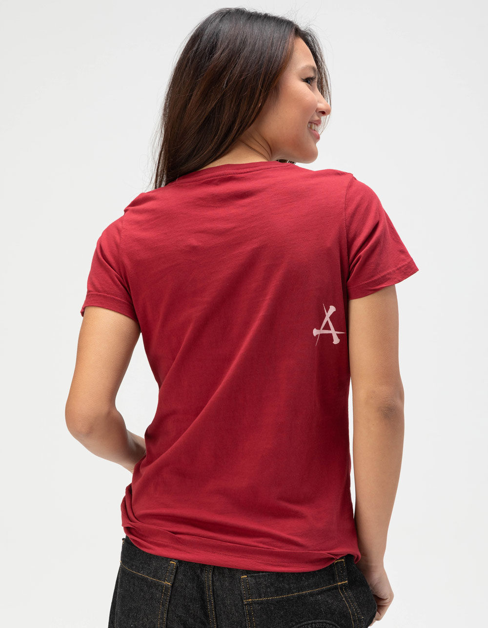 AFFLICTION Jump Womens Fitted Tee - BURGUNDY | Tillys