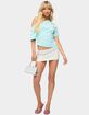 EDIKTED Petite Aisha Low Rise Mini Skirt image number 5
