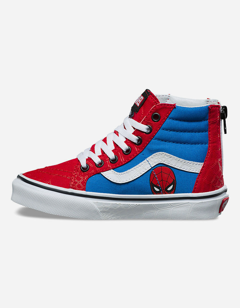 VANS x Marvel Spider-Man Sk8-Hi Zip Kids Shoes image number 3