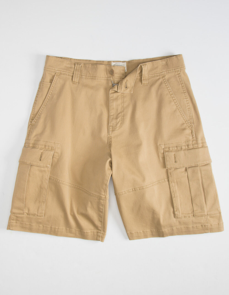 AMERICAN STAR Mens Khaki Cargo Shorts image number 0