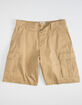 AMERICAN STAR Mens Khaki Cargo Shorts image number 1