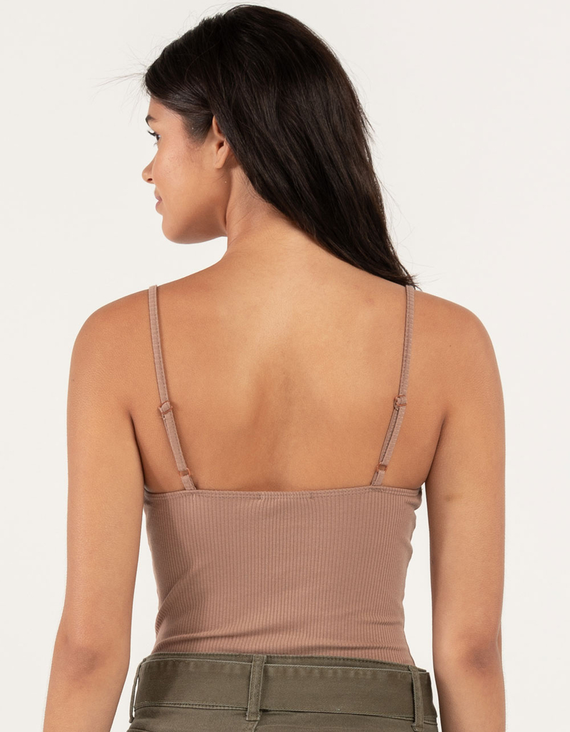 FULL TILT Womens Solid Basic Bodysuit image number 2