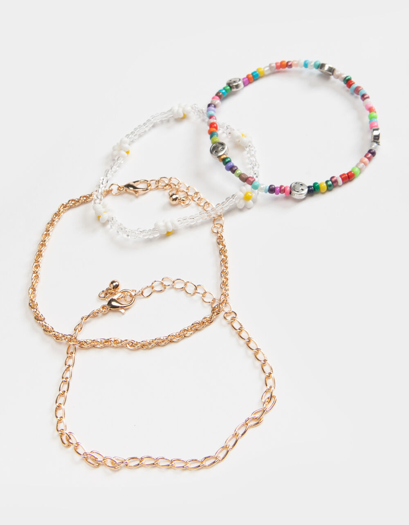 FULL TILT 4 Pack Bead Chain Bracelet Set image number 0