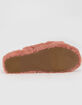 QUPID Faux Fur Womens Blush Slide Sandals image number 4