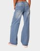 EDIKTED Low Rise Distressed Wide Leg Jeans image number 4