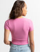 DESTINED Ribbed V-Neck Womens Crop Tee image number 5