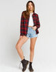 BRIXTON Bowery Womens Red Flannel Shirt image number 4