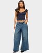 EDIKTED Skater Girl Washed Low Rise Baggy Jeans image number 4