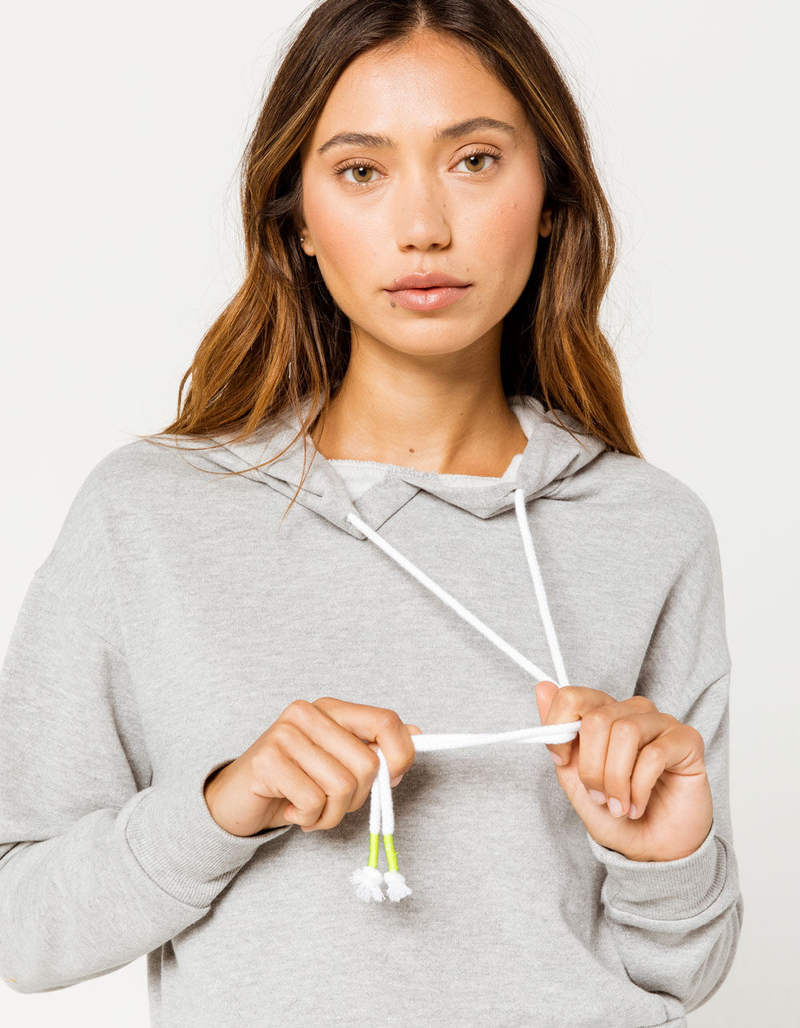 FULL TILT Neon Cord Gray Womens Hoodie image number 3