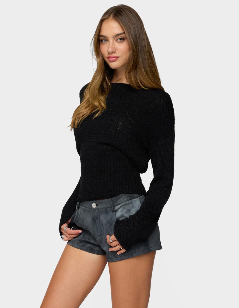 EDIKTED Tezi Boat Neck Light Knit Top image number 1