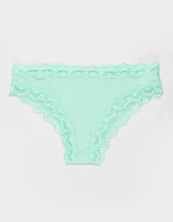 FULL TILT Polka Dot Lace Trim Bikini Panties Primary Image
