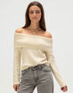 WEST OF MELROSE Off The Shoulder Womens Sweater image number 1