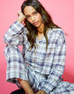 SKY AND SPARROW Womens Plaid PJ Shirt image number 1