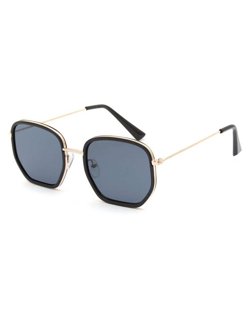 Rimmed Angular Black Sunglasses image number 0