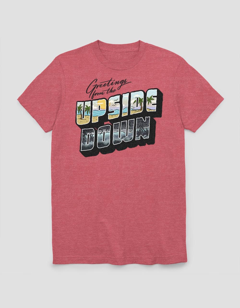 STRANGER THINGS UpsideDown Postcard Unisex Tee image number 0