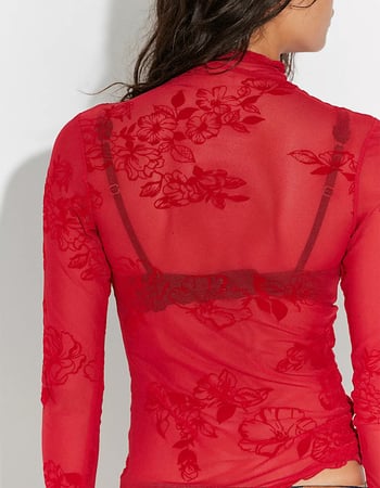 FREE PEOPLE You Decide Womens Sheer Long Sleeve Top Alternative Image