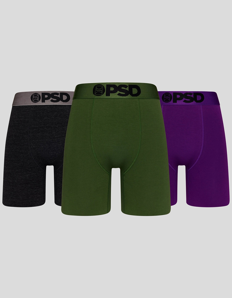 PSD Solid Cotton 3 Pack Mens Boxer Briefs image number 0