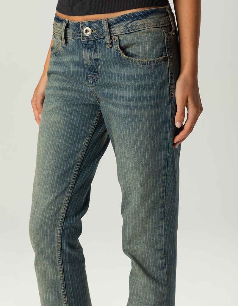 BDG Urban Outfitters Brooke Womens Low Rise Pinstripe Bootcut Jeans image number 1
