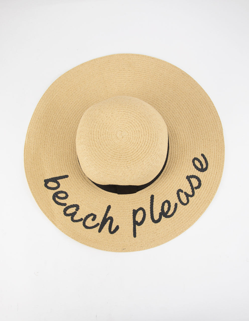 Beach Please Womens Straw Hat image number 1