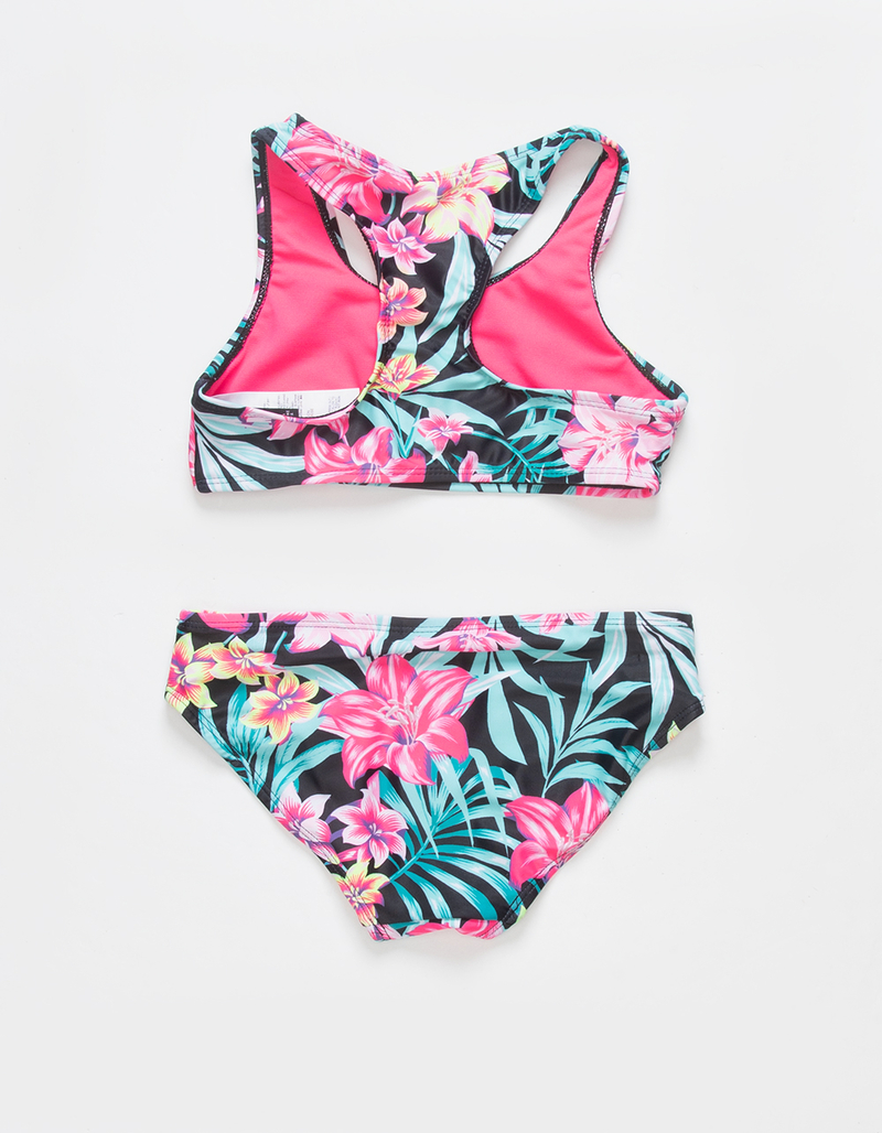 HURLEY Girls Racerback 3 Piece Rashguard Bikini Set image number 1