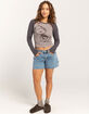 RSQ x Peanuts Snoopy Skeleton Womens Raglan Tee image number 2