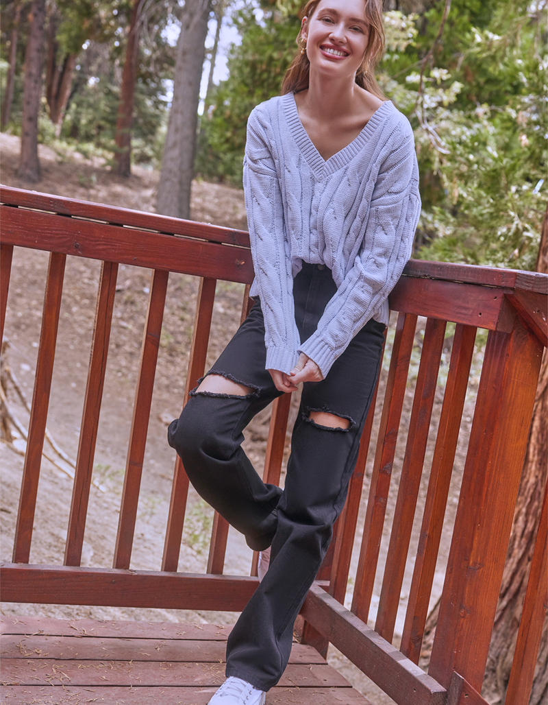 RSQ Womens High Rise Straight Leg Jeans image number 0