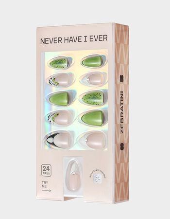 NEVER HAVE I EVER Zebratini Short Almond Press On Nails Primary Image