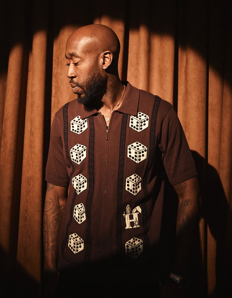 HUF x Freddie Gibbs Mens Short Sleeve Sweater image number 0
