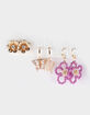 FULL TILT 3 Pack Beaded Flower Earring Set image number 1
