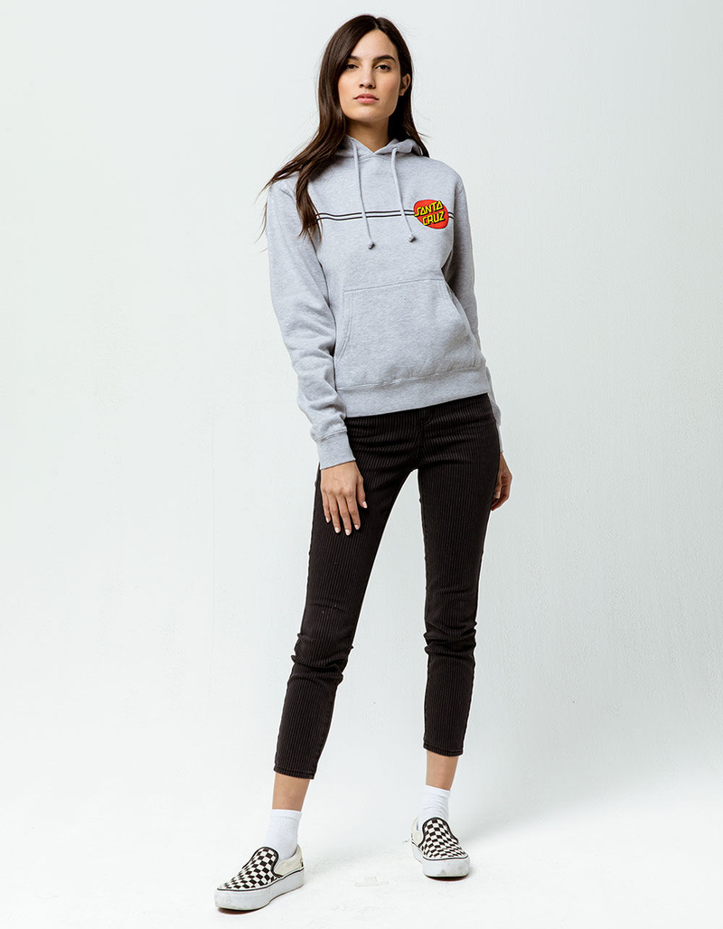 SANTA CRUZ Classic Dot Heather Gray Womens Sweatshirt image number 3