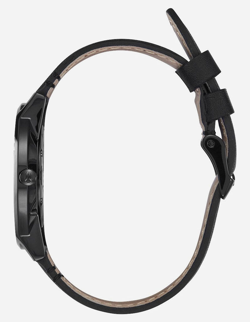 NIXON Porter Leather Black Watch image number 1