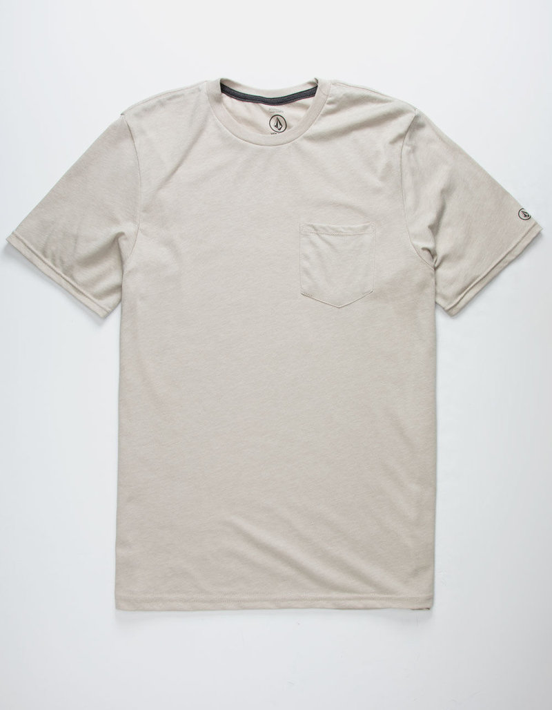 VOLCOM Heather Oatmeal Mens Pocket Tee image number 0