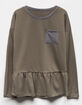 SKY AND SPARROW Girls Pocket Babydoll Top image number 1